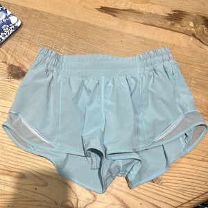 Lululemon light blue hotty hot shorts!